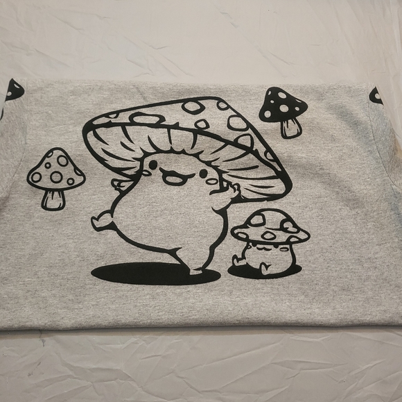 Dancing Mushroom Blue Graphic Tee - Picture 3 of 3